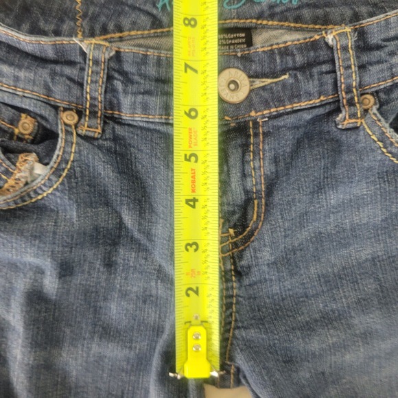 Ariya Juniors Jeans Size 5 Low Rise Womens Skinny Leg Distressed Blue Denim - Picture 5 of 10